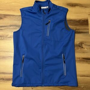 33000 FT Golf Cycling Vest Mens M Royal Blue Zip Up Windbreaker Outerwear